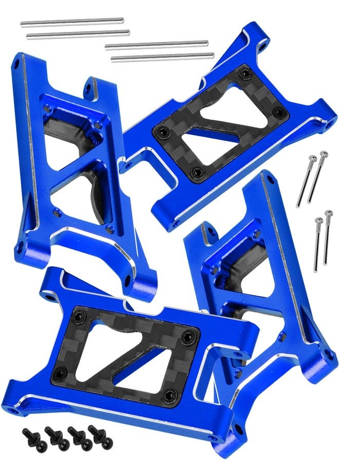 hopsupRC RC Aluminum Front Rear Suspension Arms Upgrades Parts for 1/18 LaTrax Teton,Desert Prerunner,Suspension Arms Set Hops Up,Replace Parts 7630(Navy Blue) - Image 1
